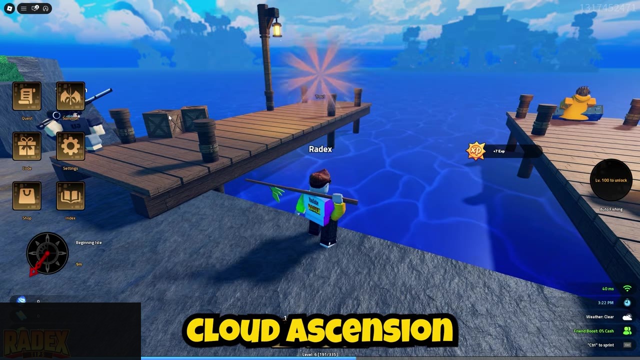 Cloud Ascension callout during Heavyweight Fishing orb guide footage